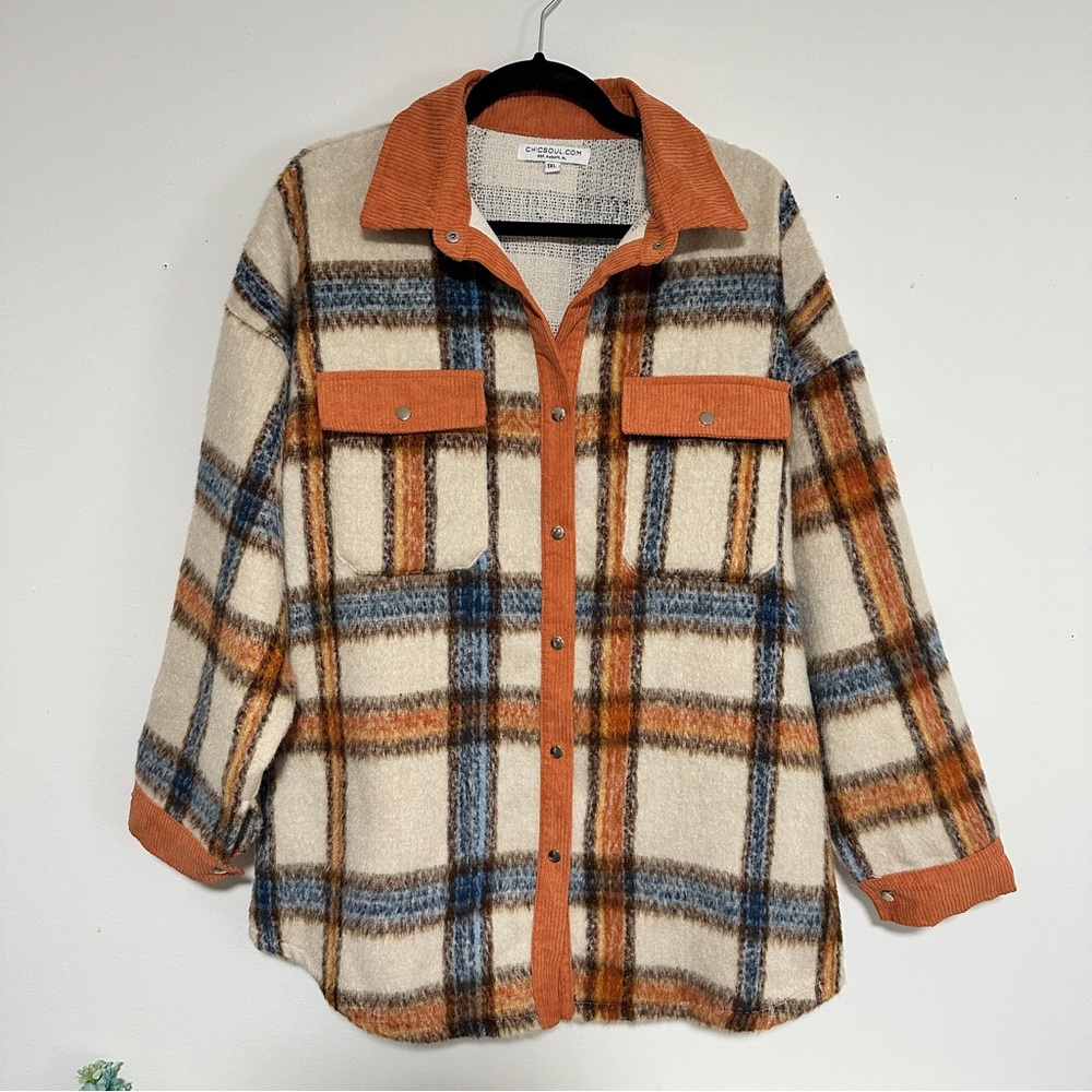 Orange Shacket - Chic Soul